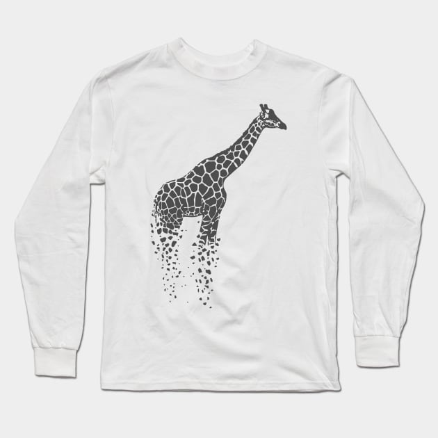 giraffe body illustration Long Sleeve T-Shirt by Mako Design 